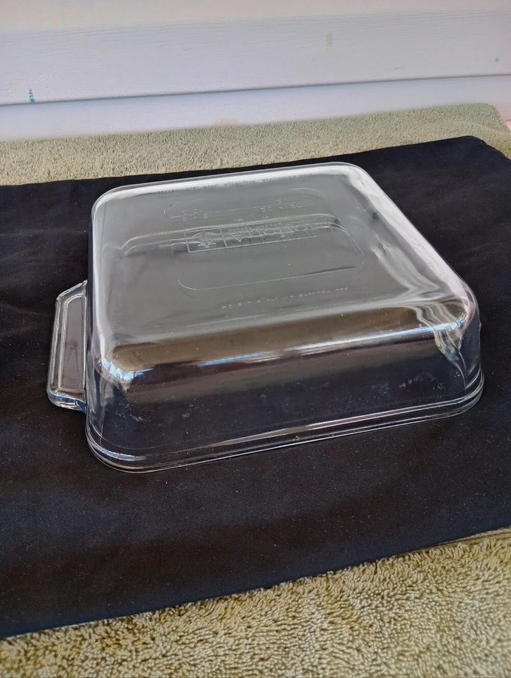 Anchor Hocking Square 8x8 Clear Glass Baking Dish Casserole USA Vintage
